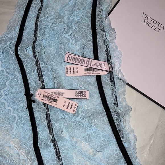(XL) 2pcs Victoria's Secret Lace Trim THONG & CHEEKY Panties Dream Angels - Picture 9 of 14